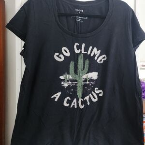 Torrid Black Graphic Tee - Go Climb a Cactus